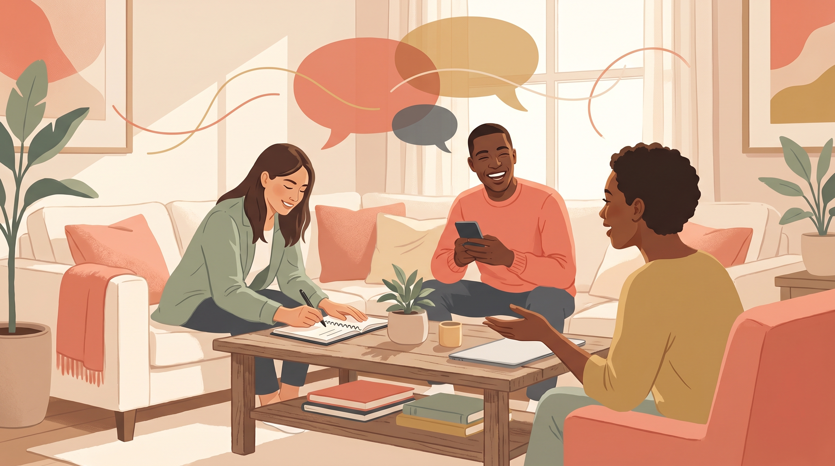 Two friends making specific plans to hang out